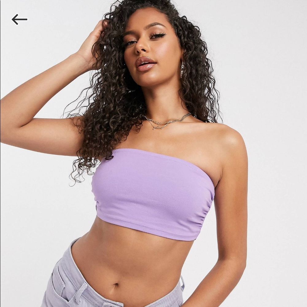 ASOS Design Super Crop Bandeau With Ruching - Picture 3 of 6